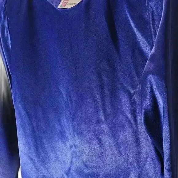 Sleek Royal Blue/Purple Satin 2 Piece Pantsuit - Golden Girls - Picture 2 of 11